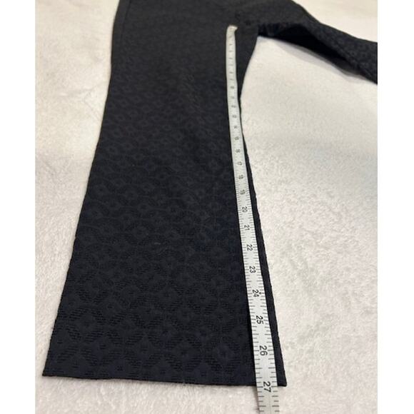 THEORY Black Izelle Charismatic Jacquard Geometric Pants Business Office Size 4 - Picture 8 of 13